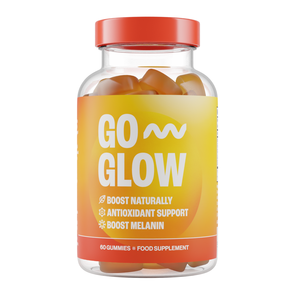 GoGlow flaske med orange gummies